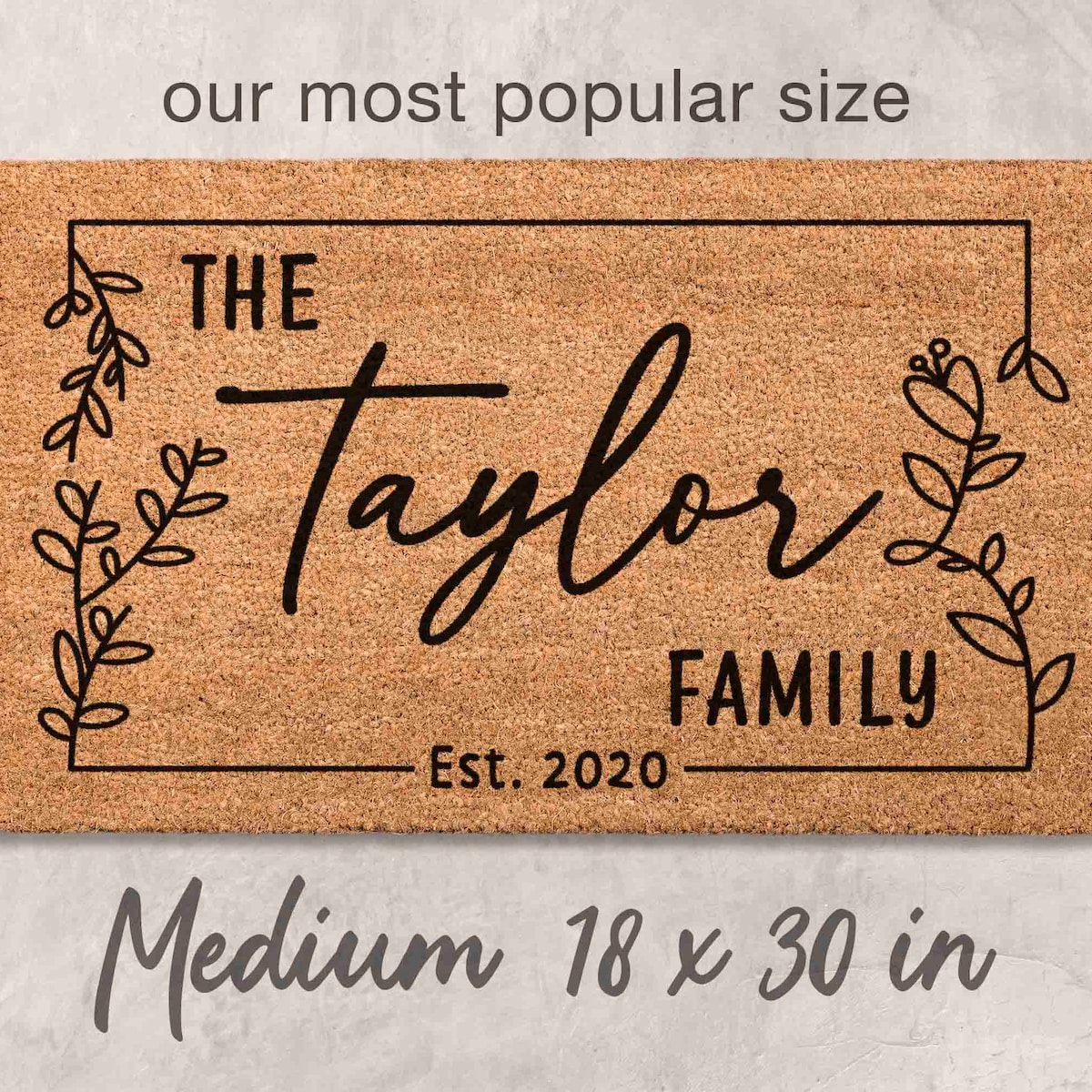 Doormat Custom Gift Personalized Decor Custom Last Name Mat Family Name Door Mat Custom Mat Newlywed Gift Personalized Housewarming Gifts - Etsy