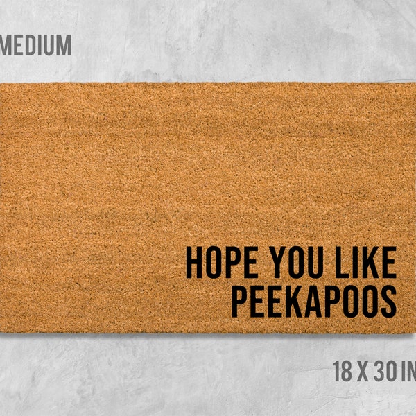 Hope You Like Peekapoos Doormat, Peekapoo Doormat, Dog Doormat, Dog Mat, Dog Gift, Peekapoo Gift, Birthday Gift, Housewarming, Pekingese
