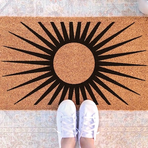 Midcentury Doormat Boho Door Mat Minimalist Door Mat Custom Welcome Mat Boho Simple Decor Boho Door Mat Custom Doormat Custom Porch Decor