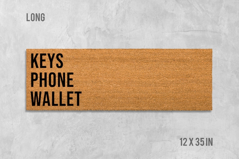 Keys Phone Wallet Doormat Gift Reminder Doormat Etsy