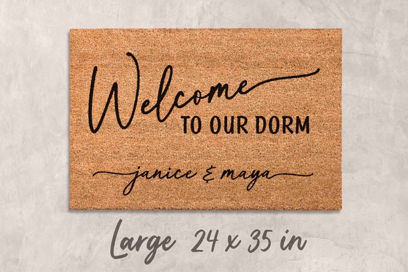 Gift Dorm Gift College Gift for College Student Gift University Doormat Custom Doormat Personalized Welcome Mat Custom Gift for Dorm Room Large 24 x 35 inches
