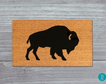 Buffalo Doormat, Buffalo Door Mat, Buffalo Welcome Mat, Doormat, Door Mat, Animal Doormat, Bison Door Mat, Welcome Mat, Bison Door mat