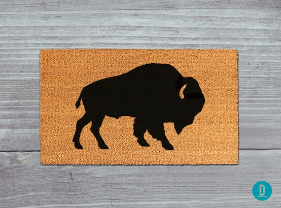 Buffalo Doormat Buffalo Door Mat Buffalo Welcome Mat Doormat Door Mat Animal Doormat Bison Door Mat Welcome Mat Bison Door Mat