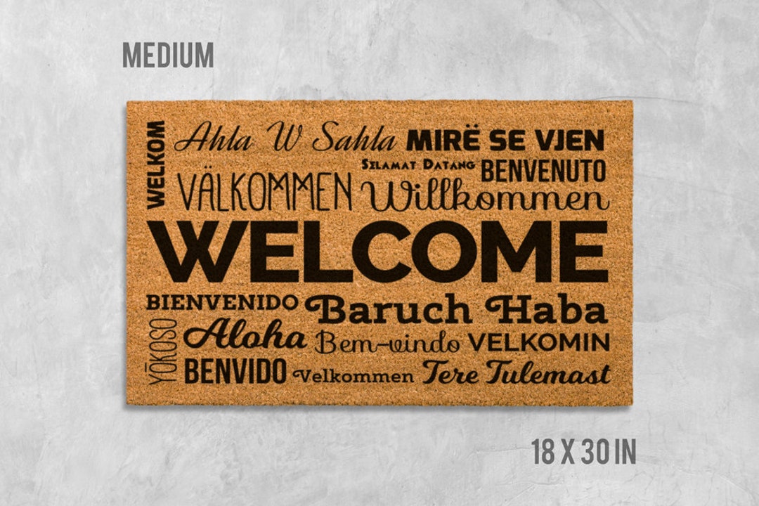 Doormat in Different Languages, Door Mat, Mat, Rug, Housewarming