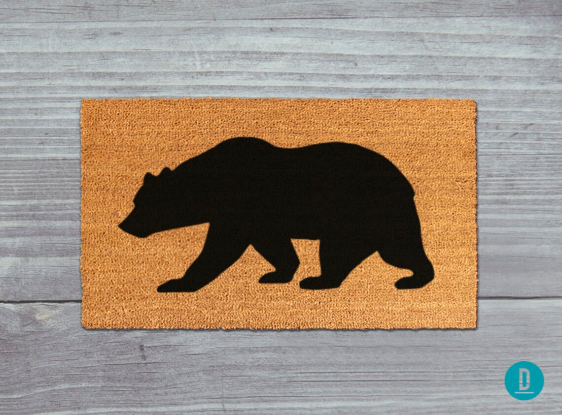 Bear Doormat Bear Door Mat Bear Mat Doormat Door Etsy