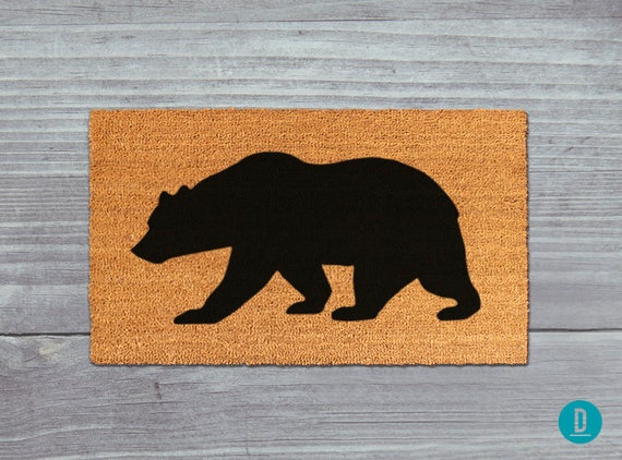 Bear Doormat Bear Door Mat Bear Welcome Mat Doormat Door Etsy