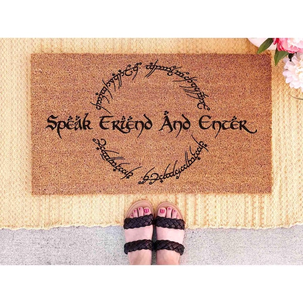Speak Friend Doormat: Funny Entry Mat (Latex, Coir)