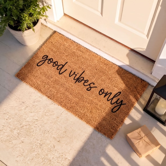 Good Vibes Only Doormat - Funny Welcome Mat - Housewarming Gift