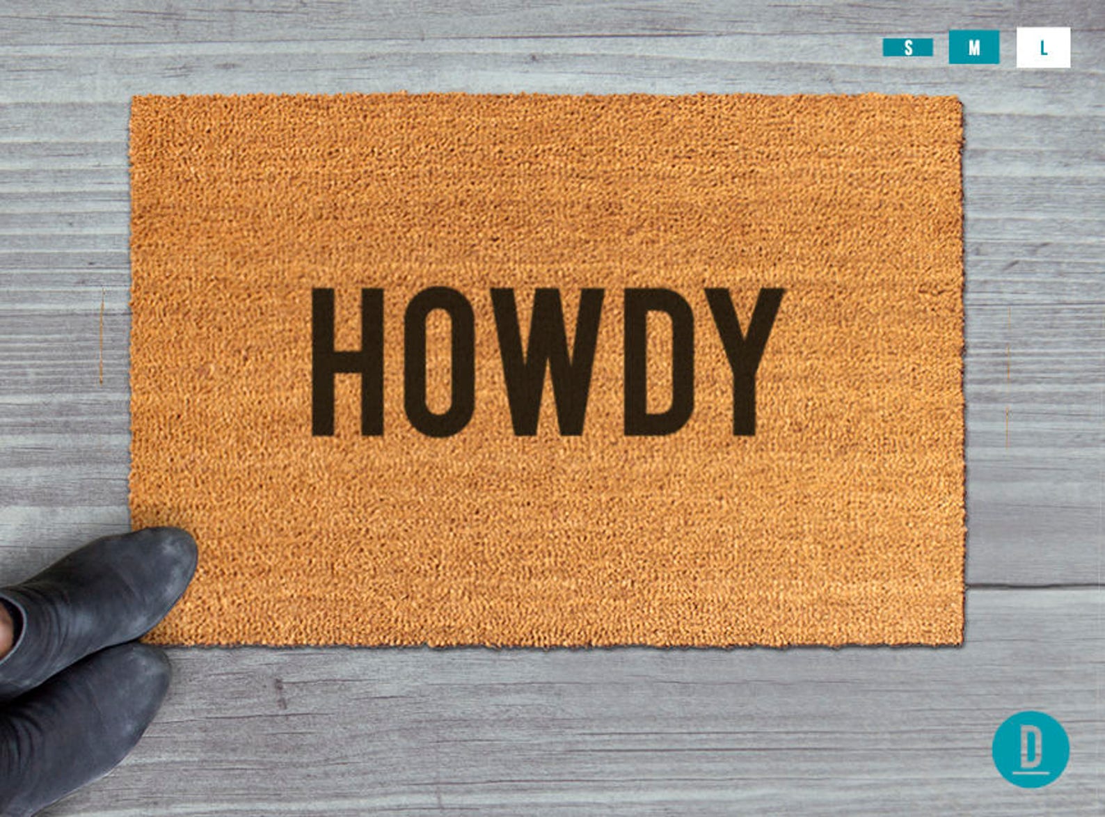 Howdy Doormat Howdy Door Mat Howdy Welcome Mat Howdy Mat - Etsy