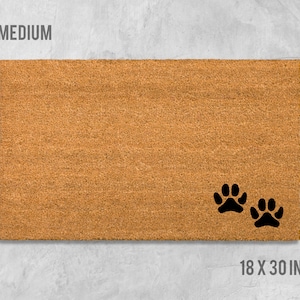 Dog Paw Prints Doormat, Dog Doormat, Funny Doormat, Housewarming Gift, Birthday Gift, Dog Door Mat, Anniversary Gift, Paw Doormat, Pawprint