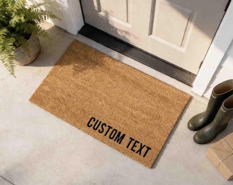 Custom Welcome Mat: Funny or Personalized Text - Coir Fiber