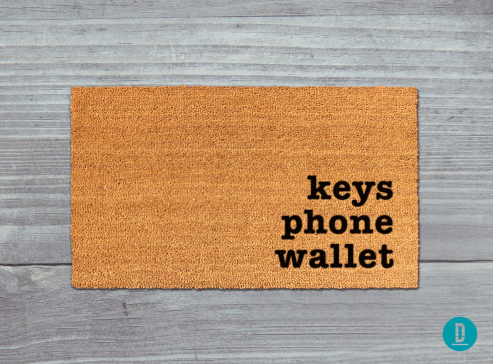 Keys Phone Wallet Doormat Keys Phone Wallet Door Mat Keys Etsy