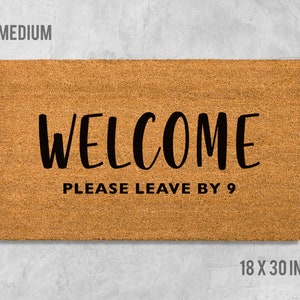 Welcome Please Leave by 9 Doormat, Welcome Doormat, Funny Doormat, Funny Door Mat, Rude Doormat, Rude Door Mat, Welcome Mat, Gift