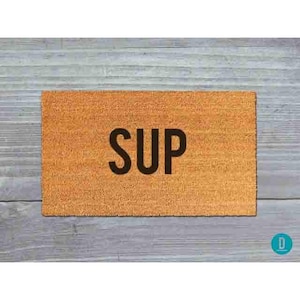Sup Doormat: Funny Natural Coir Mat (Latex Backing)