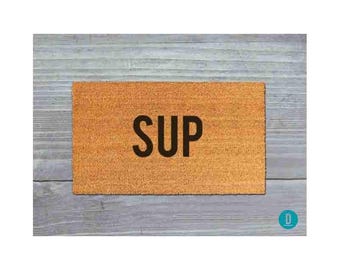 Sup Doormat: Funny Natural Coir Mat (Latex Backing)