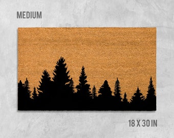 Treeline Doormat, Tree Line Doormat, Forest Doormat, Forest Door Mat, Tree Door Mat, Tree Doormat, Landscape Doormat, Landscape Door Mat