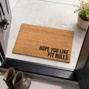 Paillasson Pit Bull, tapis de bienvenue personnalisé pour chien, cadeau unique drôle d'amant d'animal de compagnie