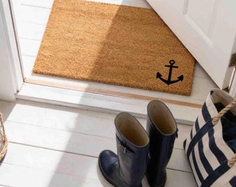 Anchor Doormat: Nautical Welcome Mat with Funny Design