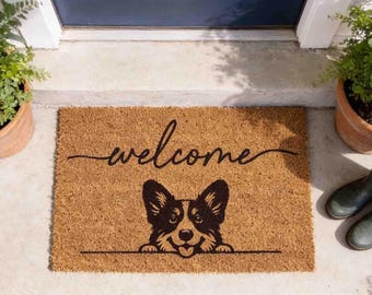 Corgi Doormat - Dog Lover Funny Unique Welcome Mat