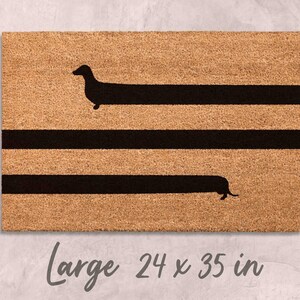 Funny Dachshund Doormat - Dog Mom Welcome Mat, Natural Fiber image 6