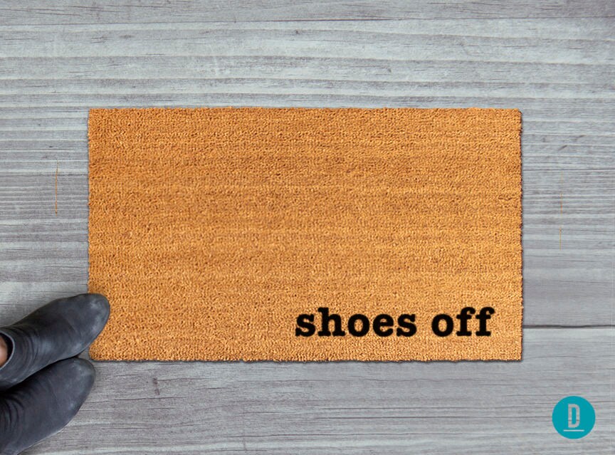 Shoes off Doormat Shoes off Door Mat Shoes off Mat Shoes Etsy