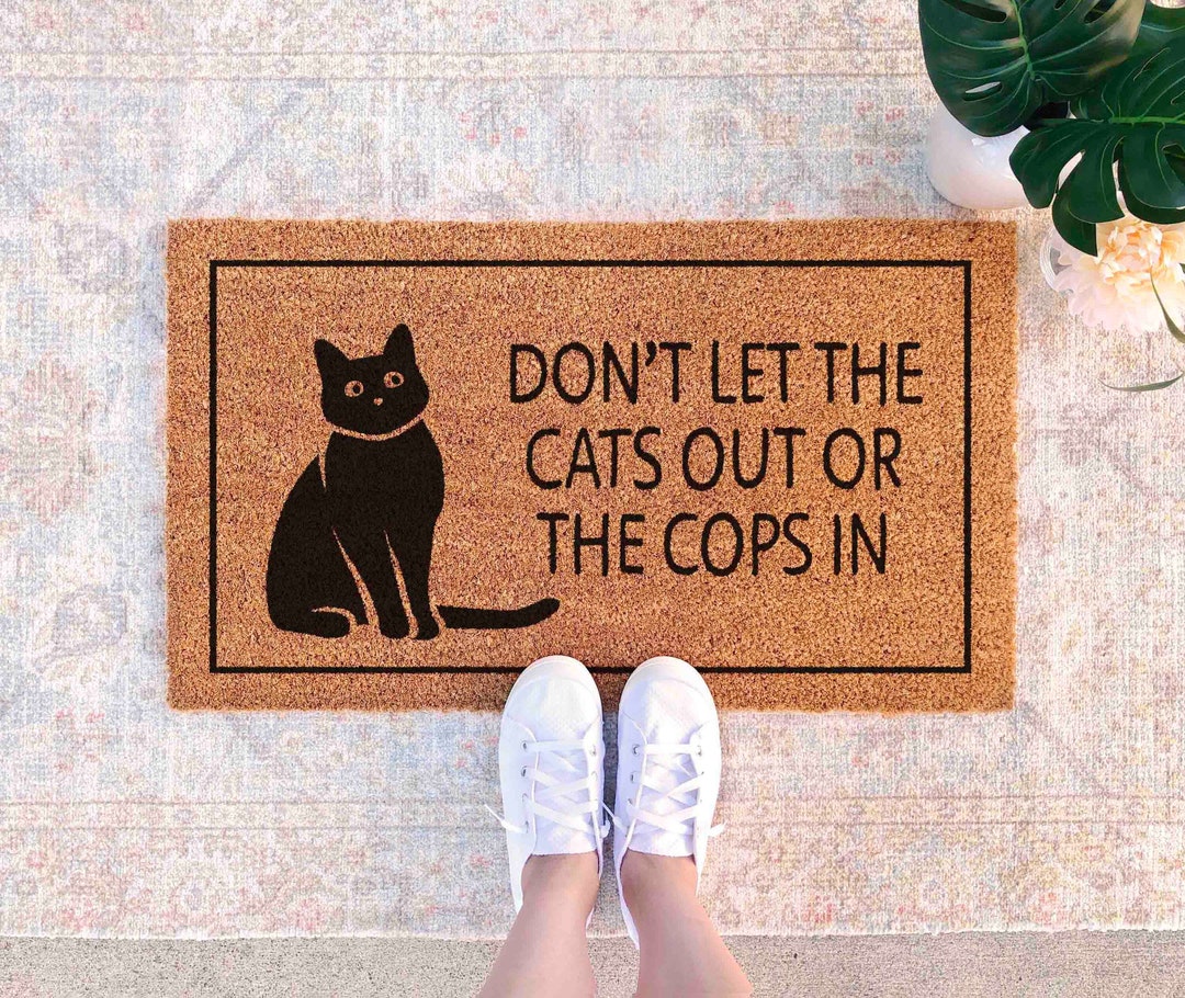 Doormat Cat Doormat Funny Doormat Custom Doormat Unique Cat Gift Unique