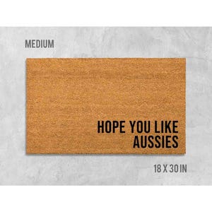 Aussie Dog Doormat: Australian Shepherd Design - Latex + Coir Mat