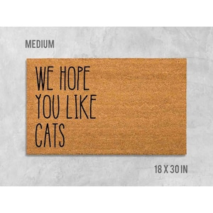 Paillasson de bienvenue pour chat : design amusant (cadeau de pendaison de crémaillère)