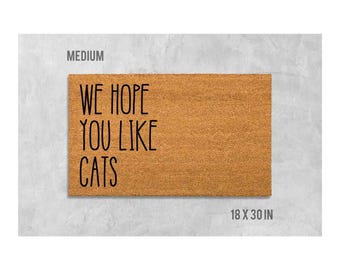 Cat Welcome Doormat: Funny Design (Housewarming Gift)