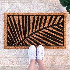 Unique Gift Floral Doormat Custom Welcome Mat Funny Doormat Funny Gift Leaves Doormat Modern Door Mat Modern Welcome Mat Housewarming Gifts
