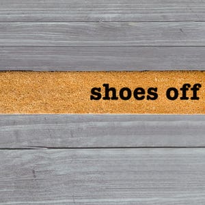 Shoes Off Skinny Doormat, Shoes Off Door Mat, Shoes Off Welcome Mat, Shoes Off Doormat, Slim Doormat Slim Mat, Shoes Off Mat, Thin Doormat