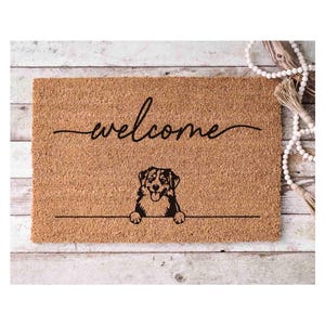 Aussie Dog Lover Doormat, Natural Coir (Latex Backing, Outdoor)