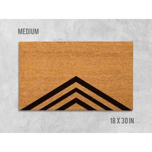Triangle Doormat: Contemporary Polygonal Style (Natural Coir)