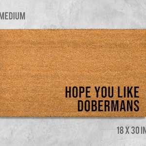 Doberman Doormat Custom Door Mat Doberman Gift Dog Doormat Custom Dog Door Mat Custom Door Mat Personalized Doormat Dog Welcome Mat Custom