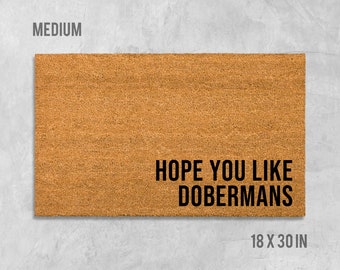 Doberman Doormat Custom Door Mat Doberman Gift Dog Doormat Custom Dog Door Mat Custom Door Mat Personalized Doormat Dog Welcome Mat Custom