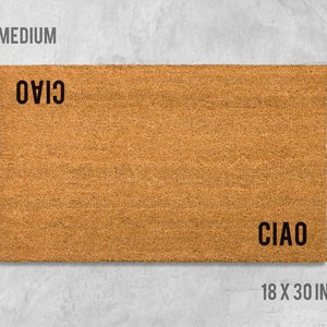 Ciao Doormat, Ciao Door Mat, Ciao Welcome Mat, Italian Welcome Mat, Italian Doormat, Italian Door Mat, Italian, Double Doormat, Ciao