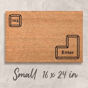 Enter Escape Doormat Keyboard Doormat Nerdy Gift Welcome Mat Cool ...