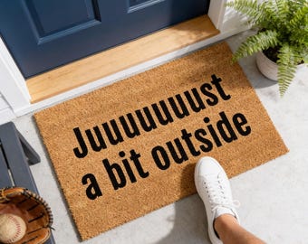 Doormat with Bob Uecker Quote: Just a Bit Outside - Milwaukee Brewers