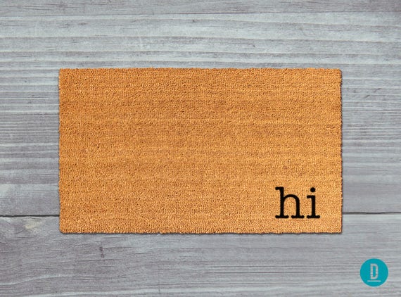 Hi Doormat Hi Door Mat Hi Welcome Mat Doormat Door Mat Welcome Mat Handmade Doormat Painted Doormat Painted Door Mat Hi