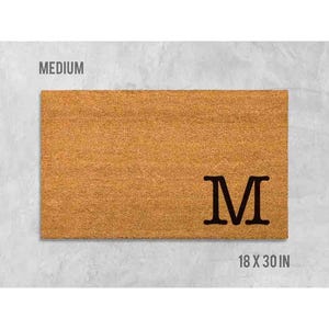 Custom Doormat: Personalized Initial and Family Name - Coir Fiber