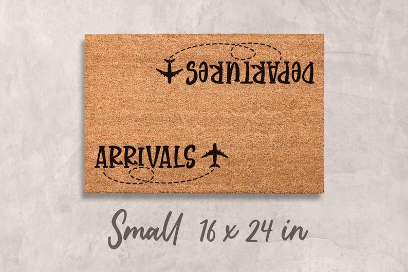 Pilot Door Mat: Airplane Design - Natural Coconut Fiber image 5