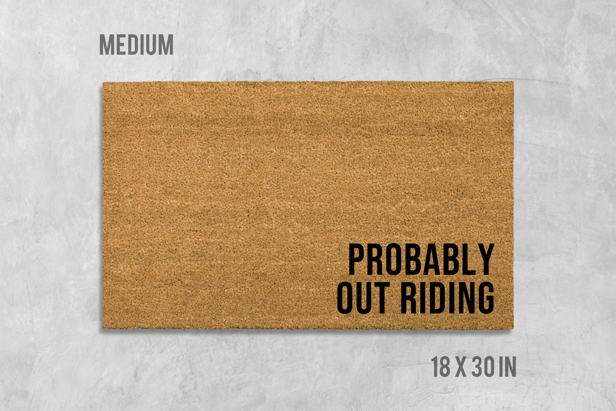 Probably Out Riding Doormat, Funny Doormat, Housewarming Gift, Birthday Gift, Cycling Doormat, Motorcycle Doormat, Anniversary Gift, Quad
