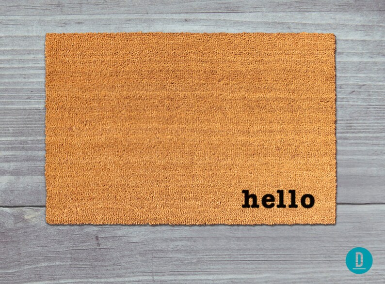 Hello Doormat Hello Door Mat Hello Mat Hello Hi Etsy Singapore