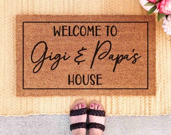Personalized Doormat for Grandparents Gift Fathers Day Gift Custom Doormat Custom Welcome Mat Personalized Decor for Grandparents Day Gift