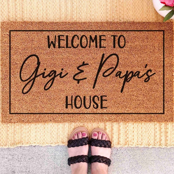 Personalized Doormat for Grandparents Gift Fathers Day Gift Custom Doormat Custom Welcome Mat Personalized Decor for Grandparents Day Gift