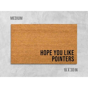 Pointer Dog Doormat: Natural Coir, Funny Welcome Mat
