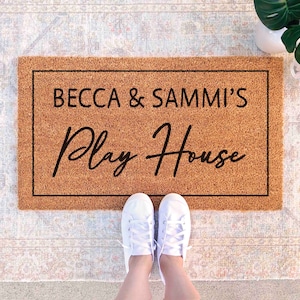 Doormat for Kids Welcome Mat for Kids Doormat Playhouse Decor Playhouse Doormat Custom Kids Play House Decor for Kids Clubhouse Decor Mat