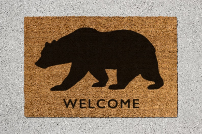 Bear Doormat Bear Door Mat Bear Mat Doormat Door Etsy