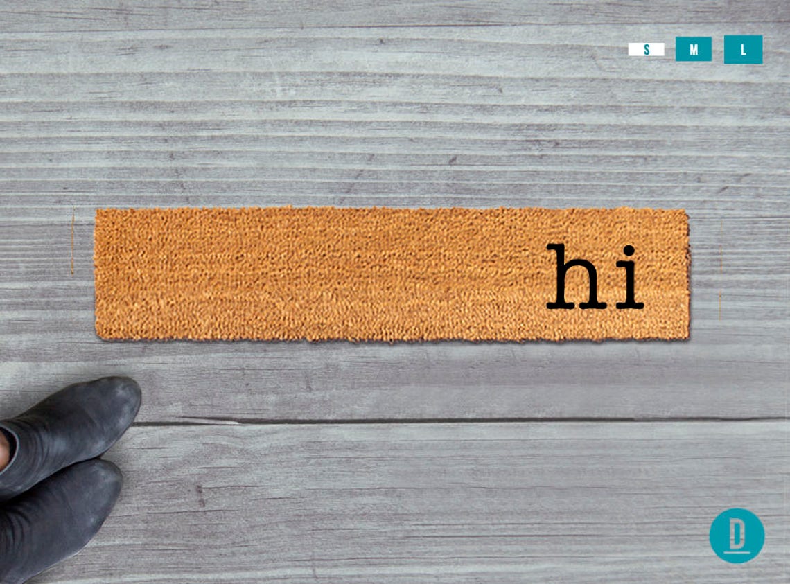 Hi Skinny Doormat Hi Door Mat Hi Mat Hi Doormat Hi Etsy UK