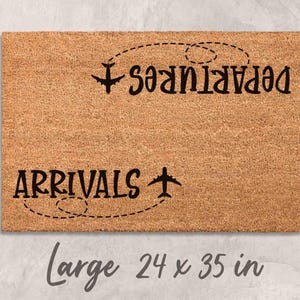 Pilot Door Mat: Airplane Design - Natural Coconut Fiber image 4